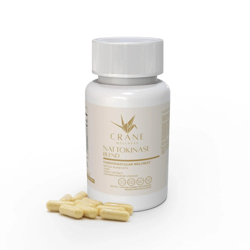 Nattokinase Blend 6,000 FU Cardiovascular Support Capsules by Crane Wellness