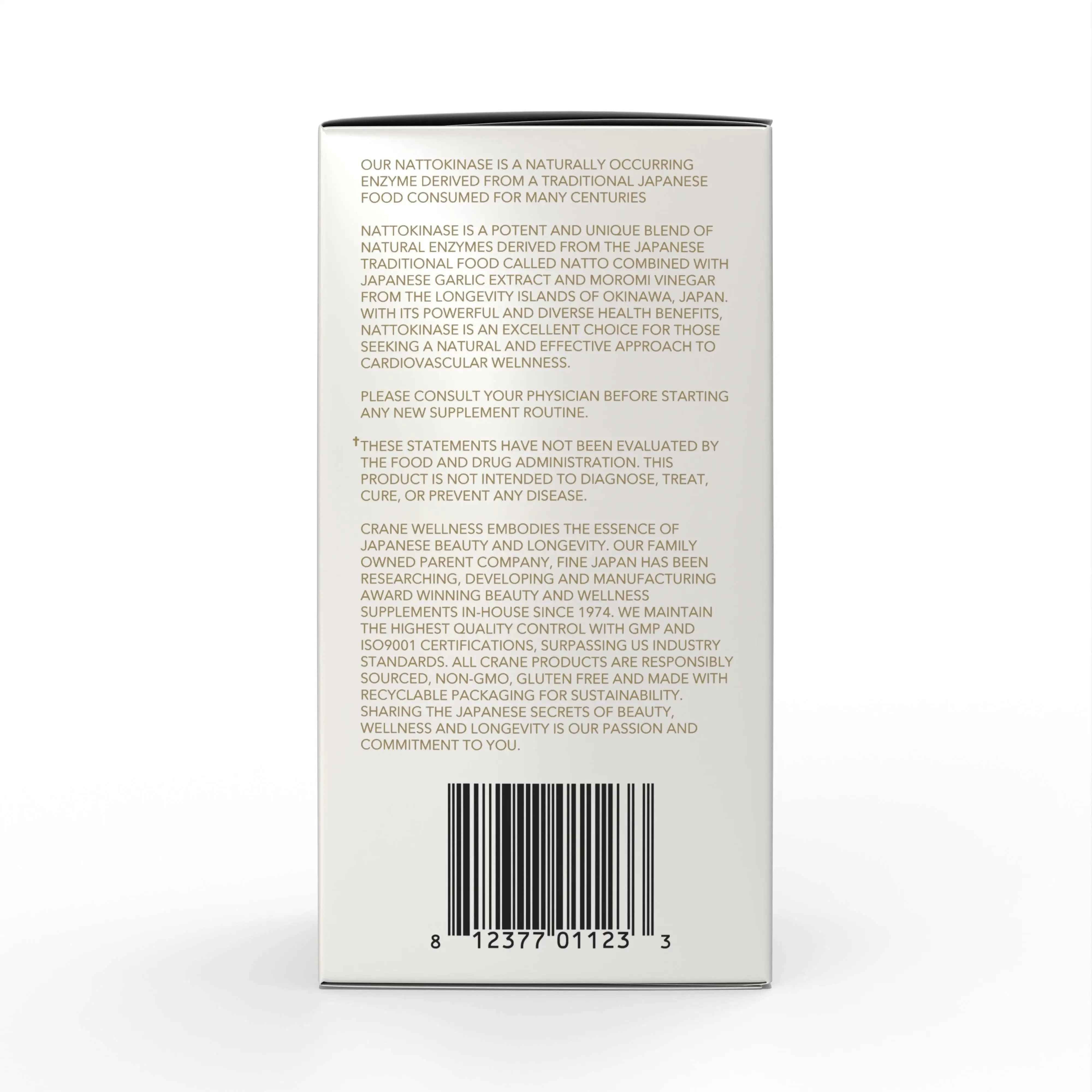 Nattokinase Blend 6,000 FU Cardiovascular Support Capsules by Crane Wellness