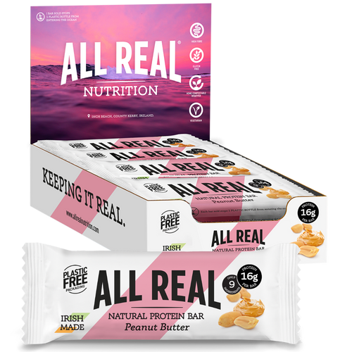 Peanut Butter Protein Bar 50g x 12 bars by All Real Nutrition US