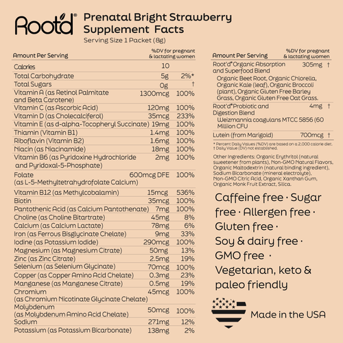 Essential Prenatal Nutrition + Electrolytes by Root'd