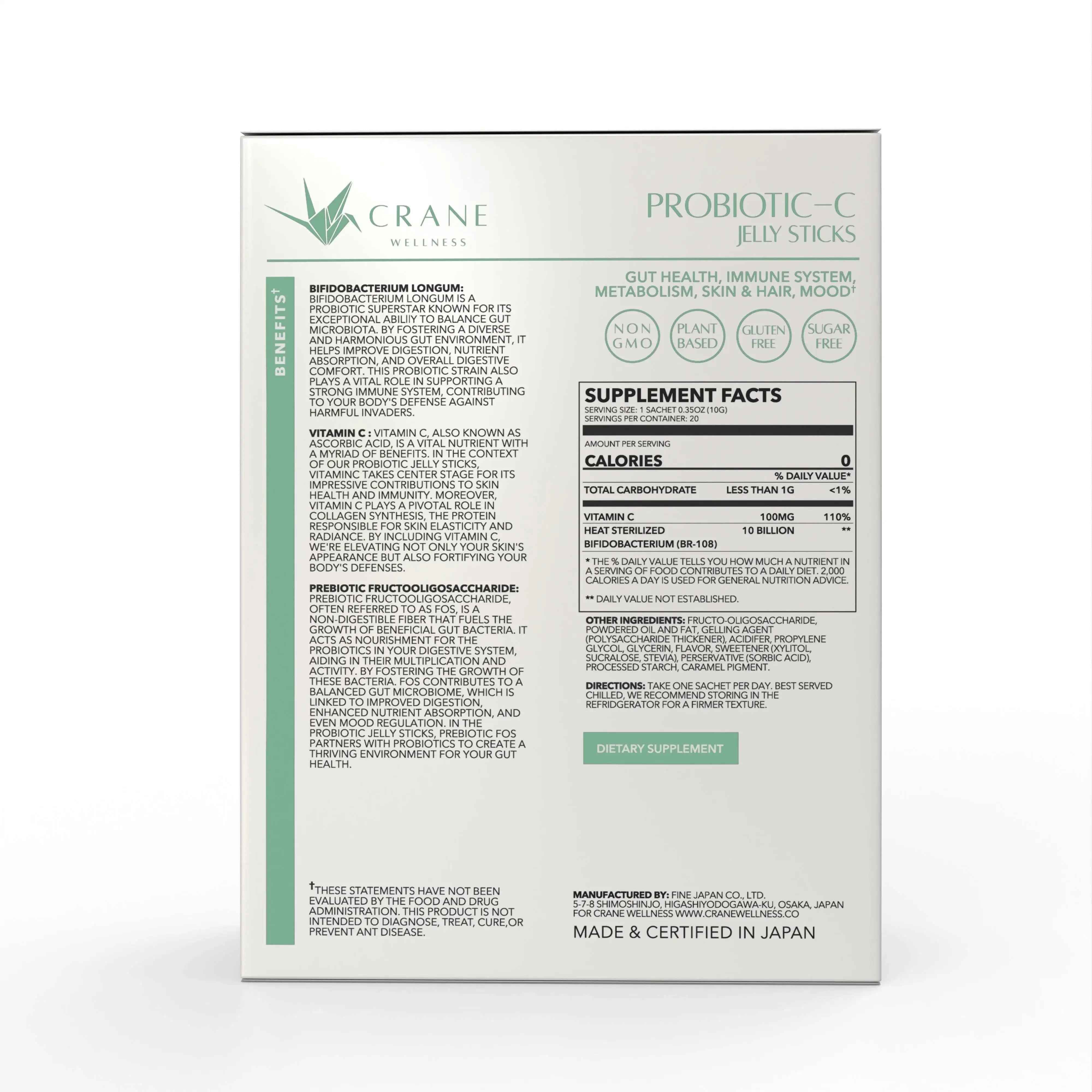 Probiotic-C Jelly Sticks by Crane Wellness