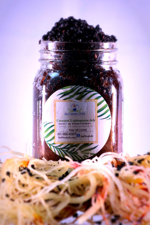 Elderberry Fusion Sea Moss Gel 16oz by Sea Moss Lyfe