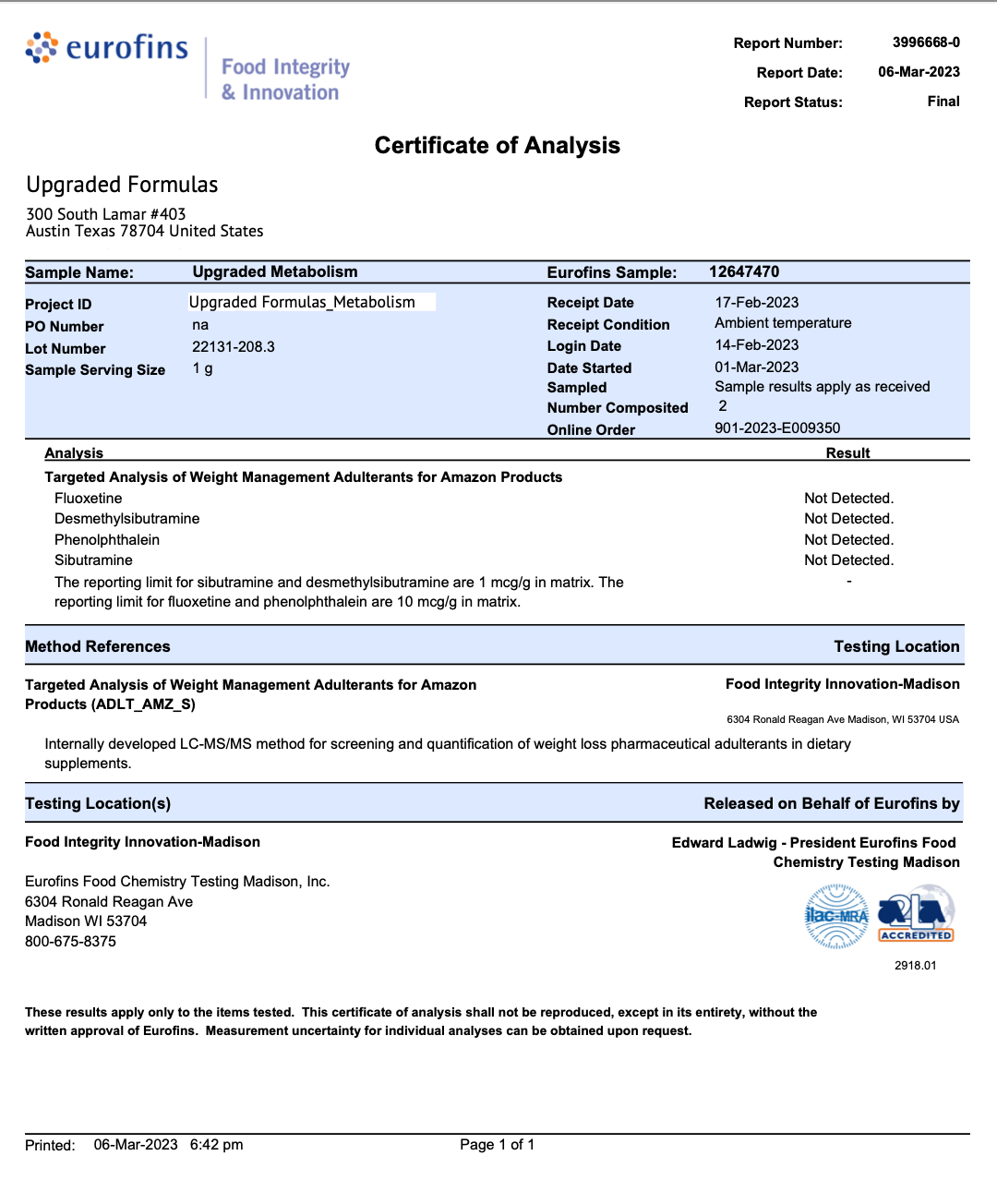 Upgraded Metabolism (Sugar Support) by Upgraded Formulas®