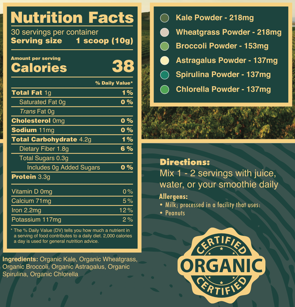 Organic Tropics & Raw Greens Micronutrient Powders by Pure Choice Farms