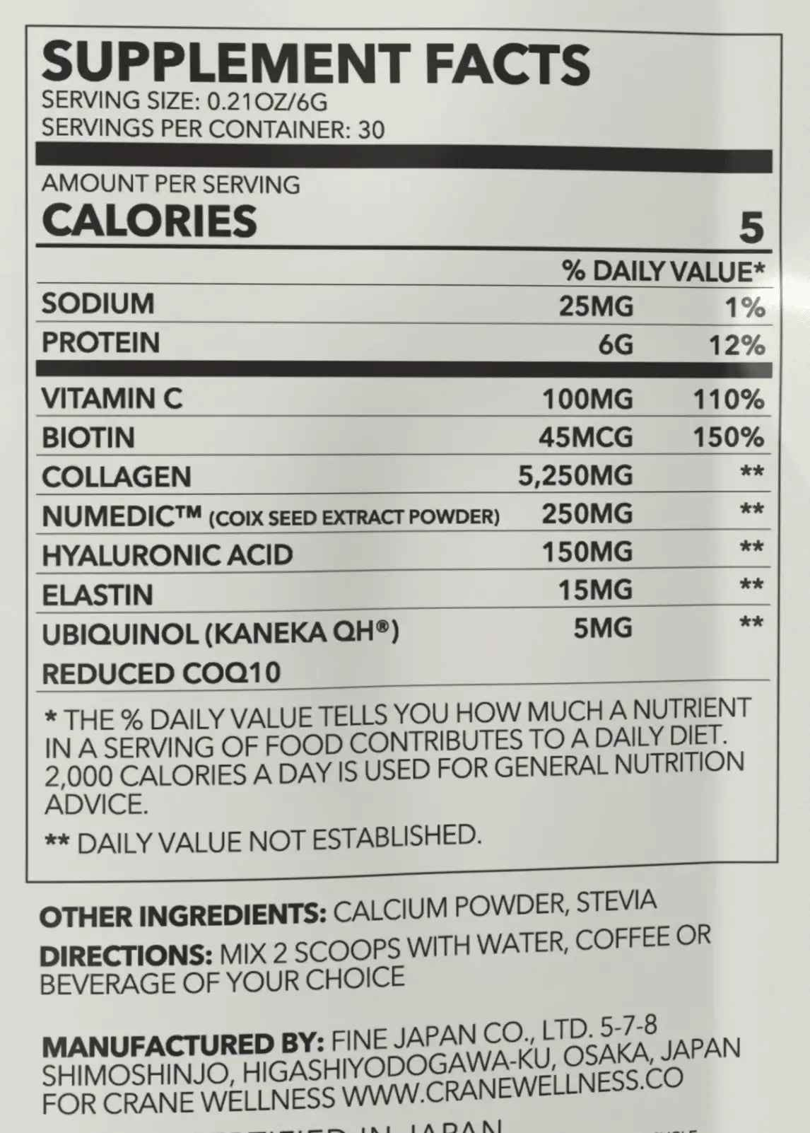 Radiant Renew Collagen Hydration Complex by Crane Wellness