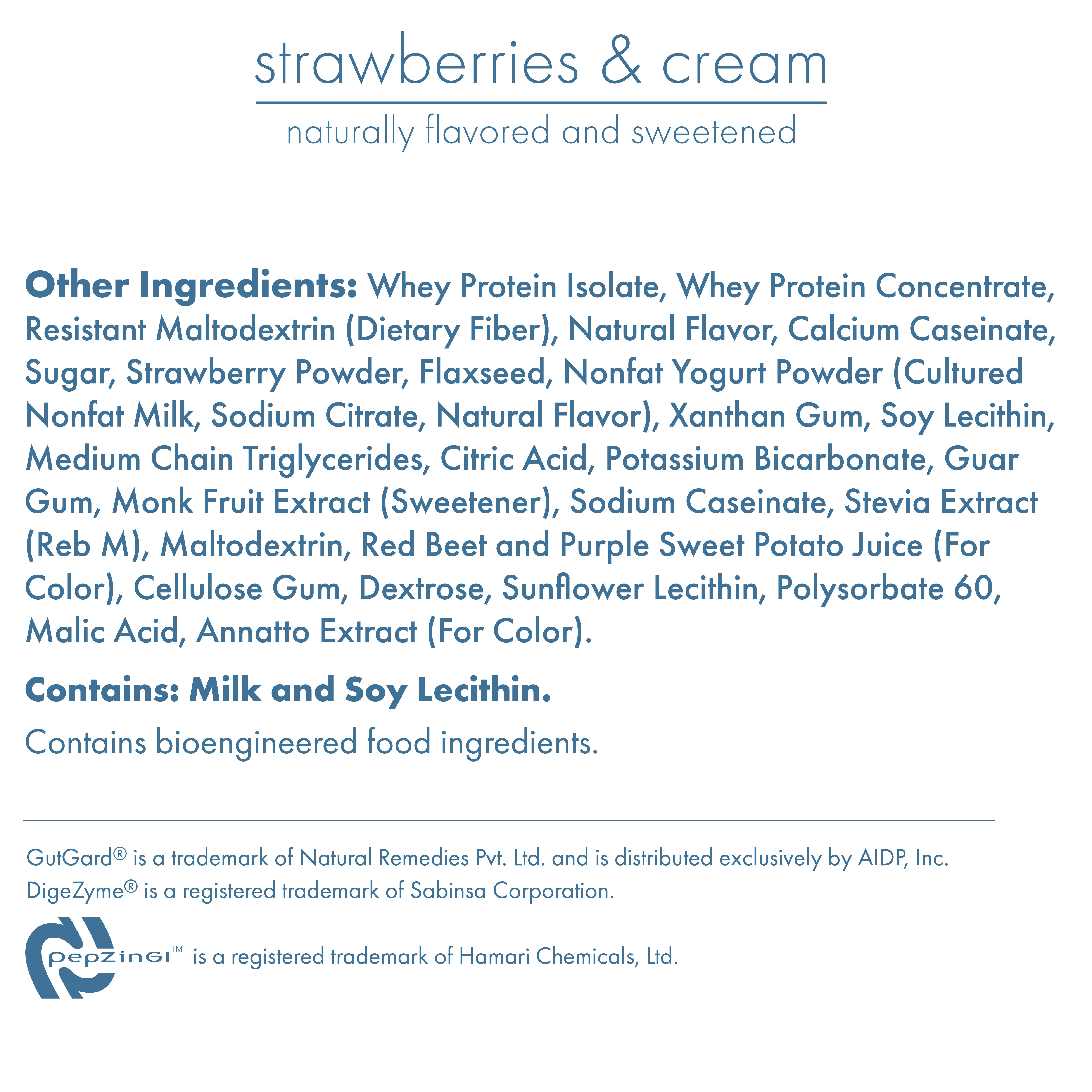 30G Protein Strawberries & Cream Biocare Dietary Beverage (14-Servings) by Biocare