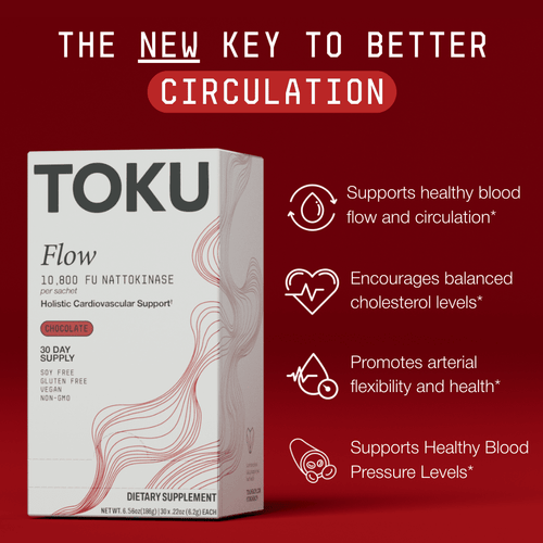 Toku Flow 10,800 FU Nattokinase Supplement | Soy Free Powder by Toku