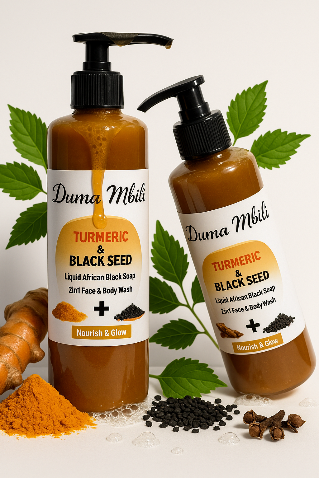 Turmeric & Black Seed African Black Soap by Duma Mbili LLC
