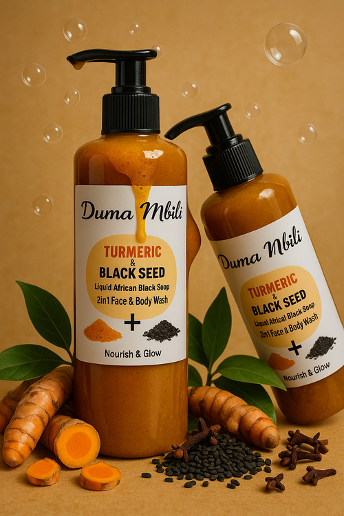 Turmeric & Black Seed African Black Soap by Duma Mbili LLC