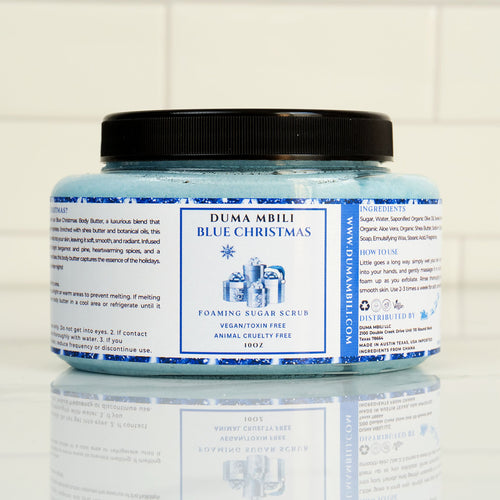 Blue Christmas Foaming Sugar Scrub by Duma Mbili LLC