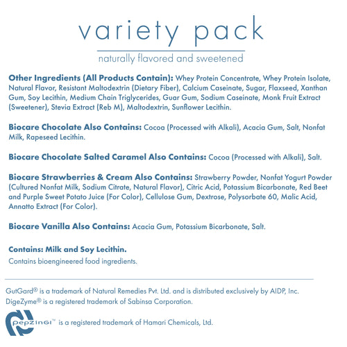 30G Protein Beverage Variety Pack (7 Servings) by Biocare