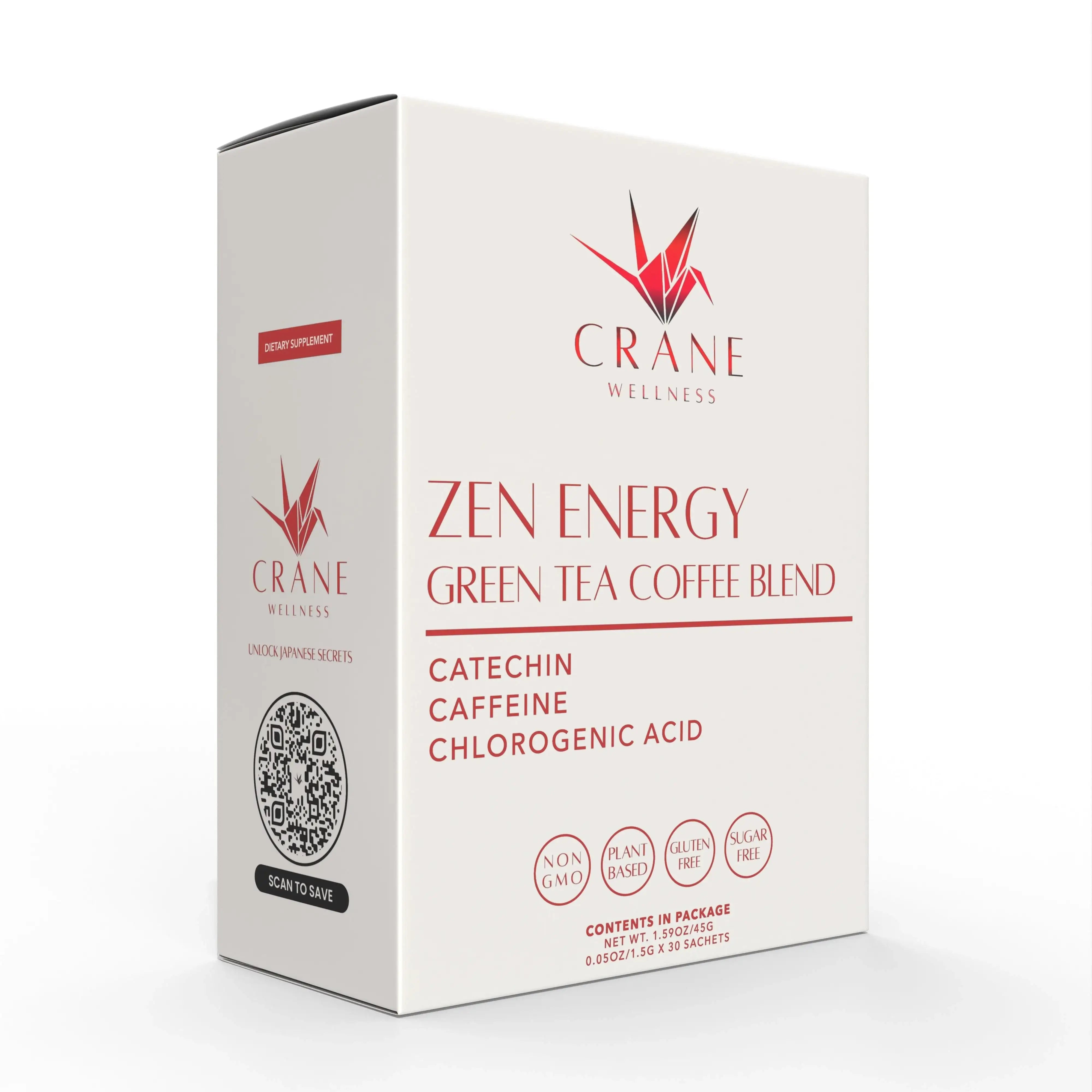 Zen Energy Green Tea & Coffee by Crane Wellness