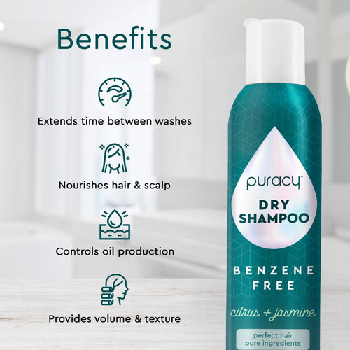 Dry Shampoo (Benzene & Silicone-Free, Color-Safe) by Puracy