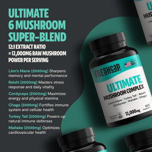 Ultimate Mushroom Complex Capsules by FreshCap Mushrooms