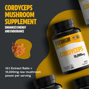 Cordyceps Mushroom Extract Capsules by FreshCap Mushrooms