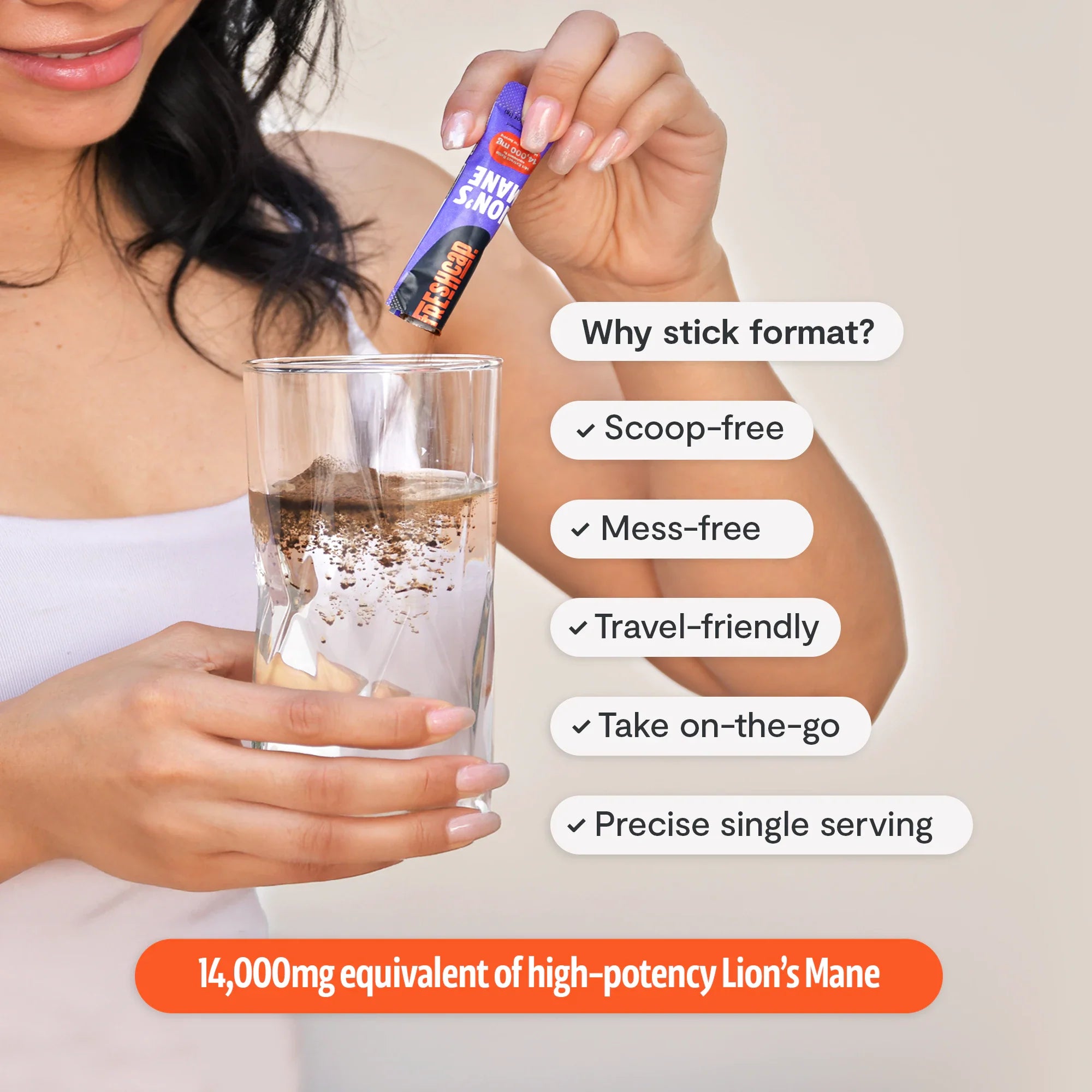 Lion's Mane Mushroom Extract Powder by FreshCap Mushrooms