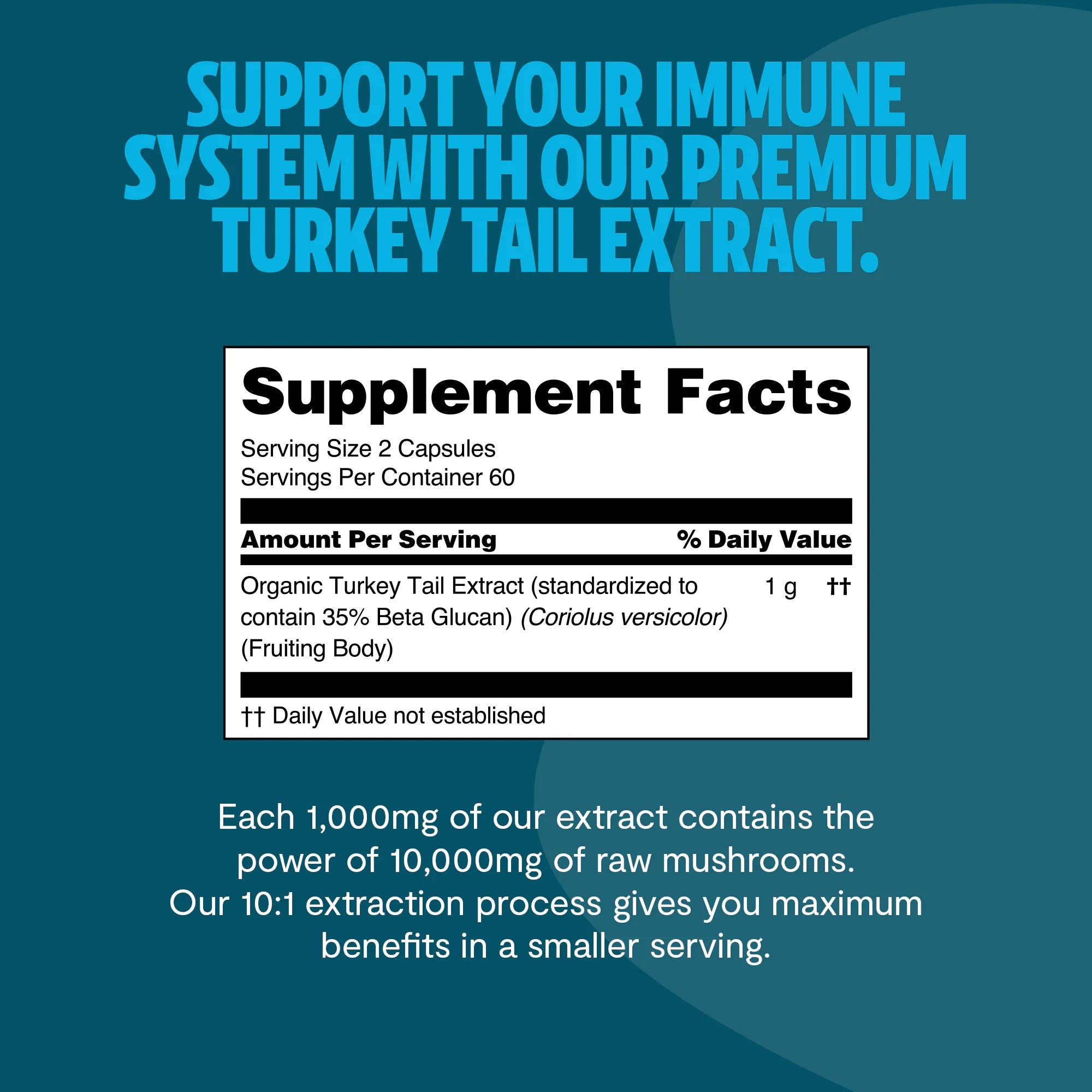 Turkey Tail Mushroom Extract Capsules by FreshCap Mushrooms