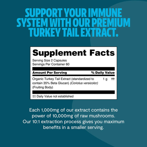 Turkey Tail Mushroom Extract Capsules by FreshCap Mushrooms
