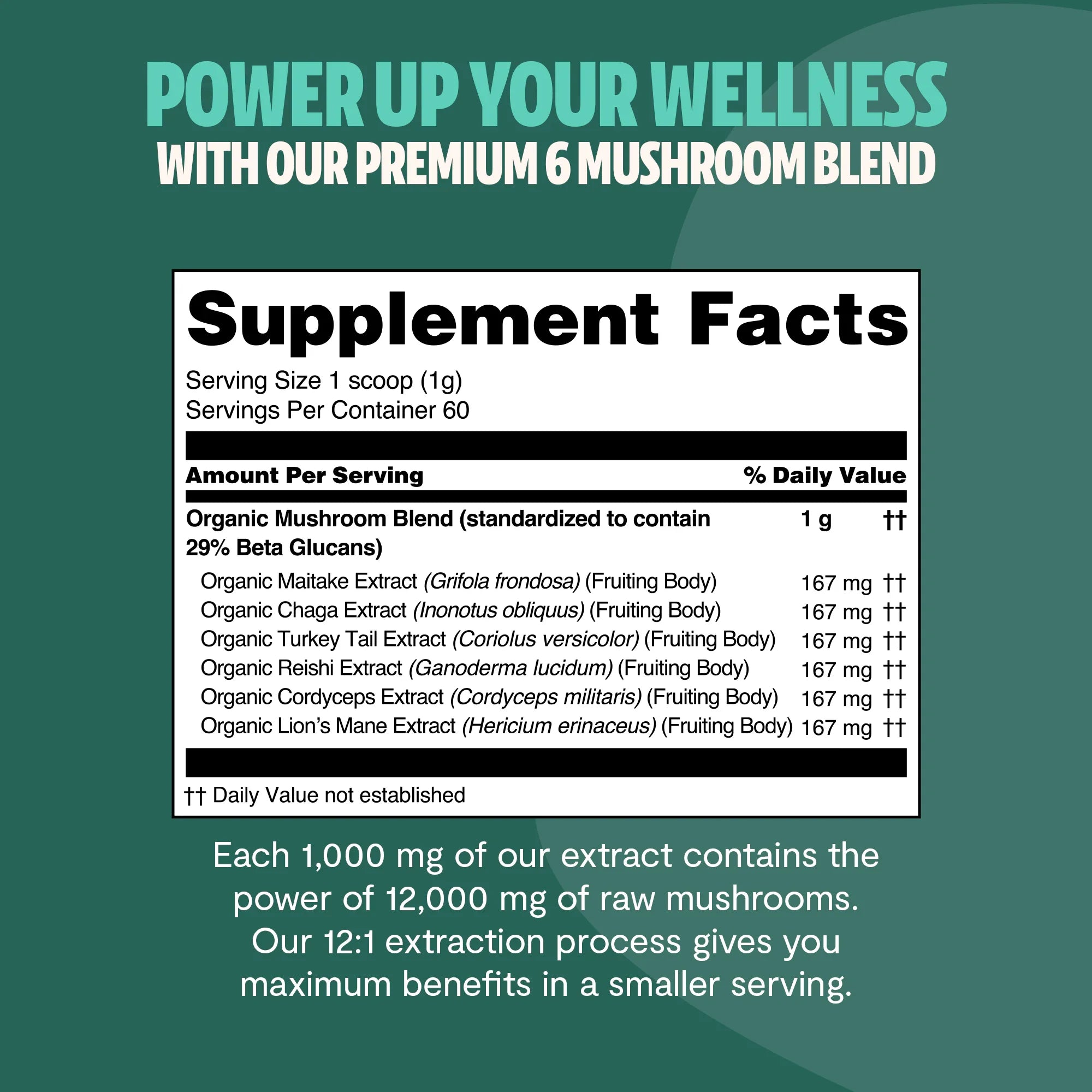 Ultimate Mushroom Complex Powder by FreshCap Mushrooms