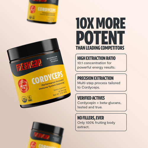 Cordyceps Mushroom Extract Powder by FreshCap Mushrooms