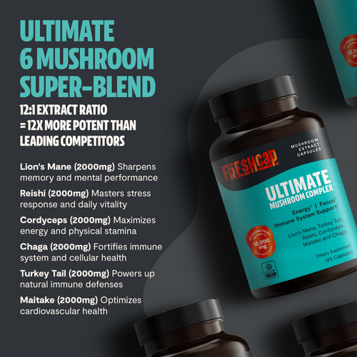 Ultimate Mushroom Complex Capsules by FreshCap Mushrooms