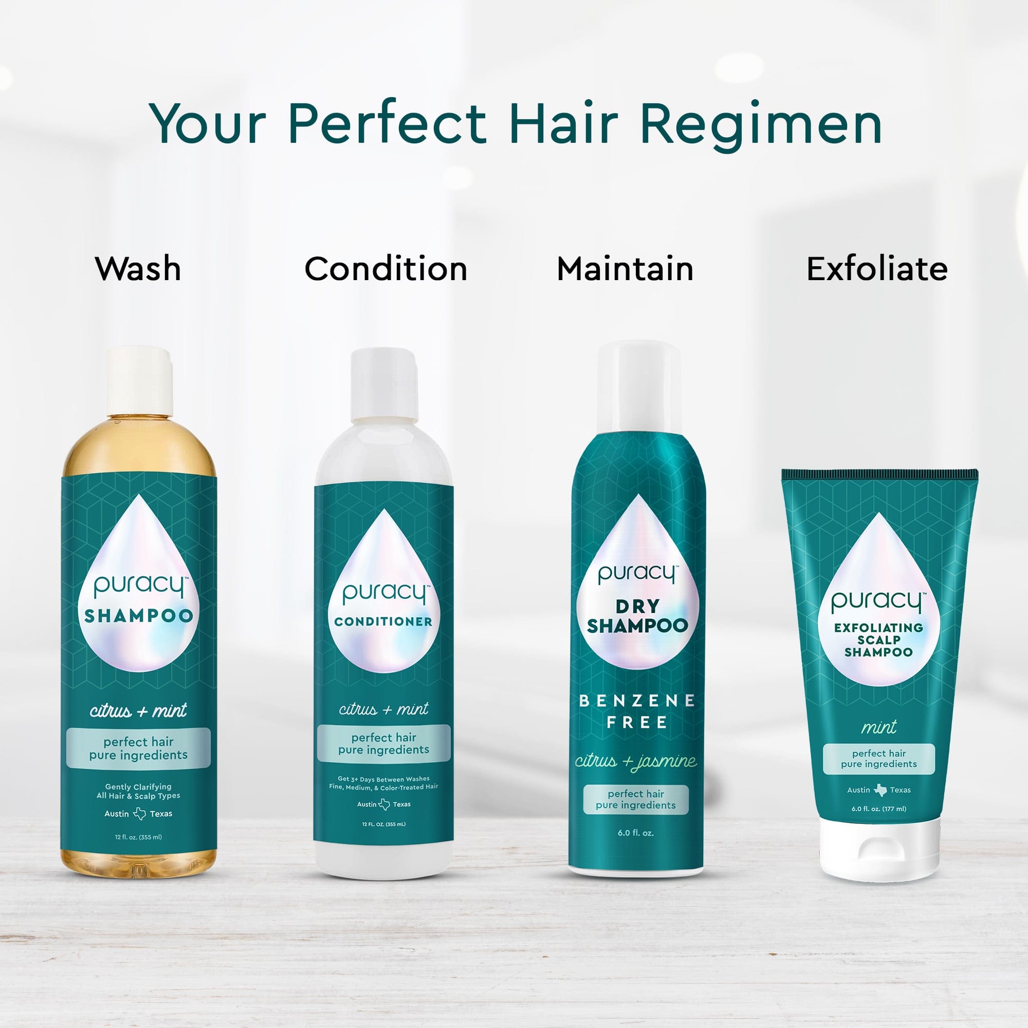 Dry Shampoo (Benzene & Silicone-Free, Color-Safe) by Puracy