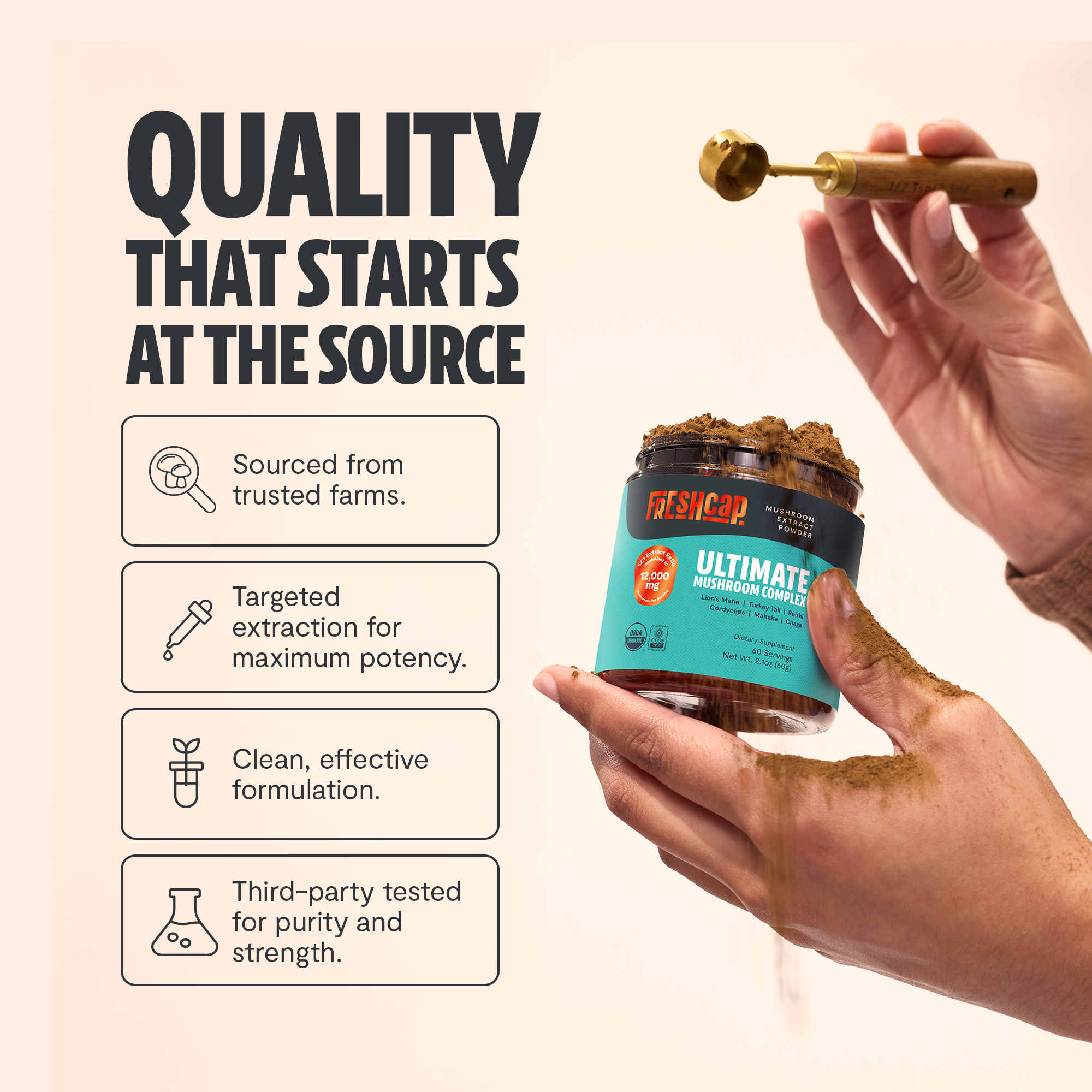 Ultimate Mushroom Complex Powder by FreshCap Mushrooms