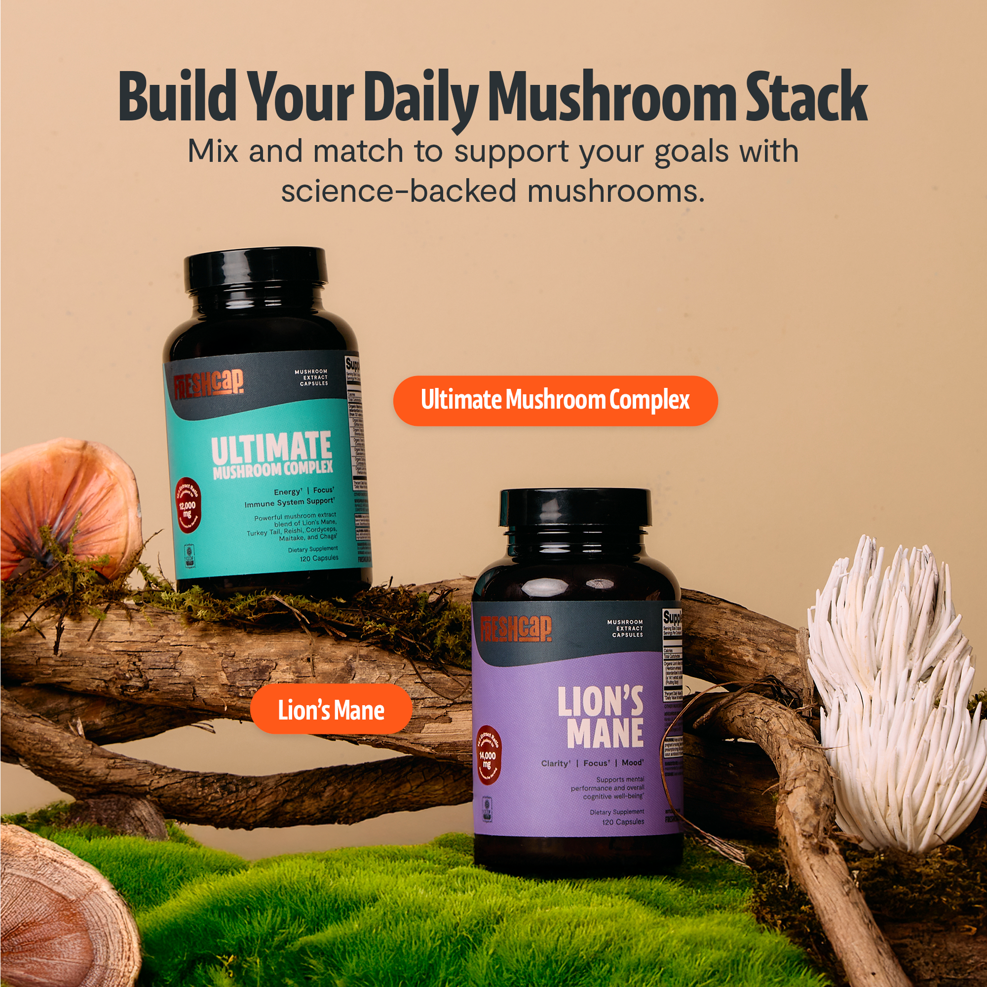 Ultimate Mushroom Complex Capsules by FreshCap Mushrooms