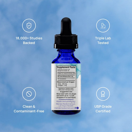 Meraki Blu USP Grade Methylene Blue 150mg by Meraki Medicinal