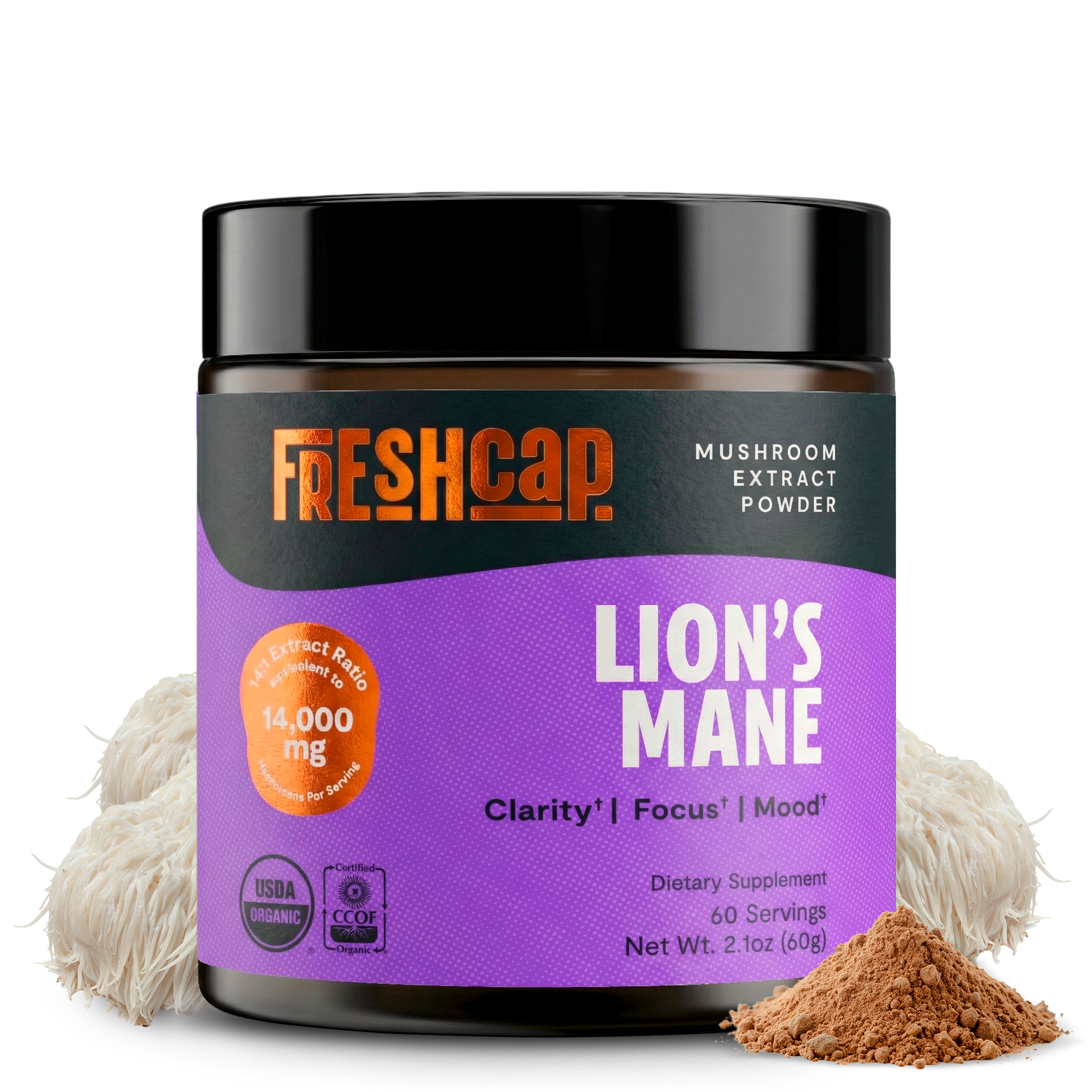 Lion's Mane Mushroom Extract Powder by FreshCap Mushrooms