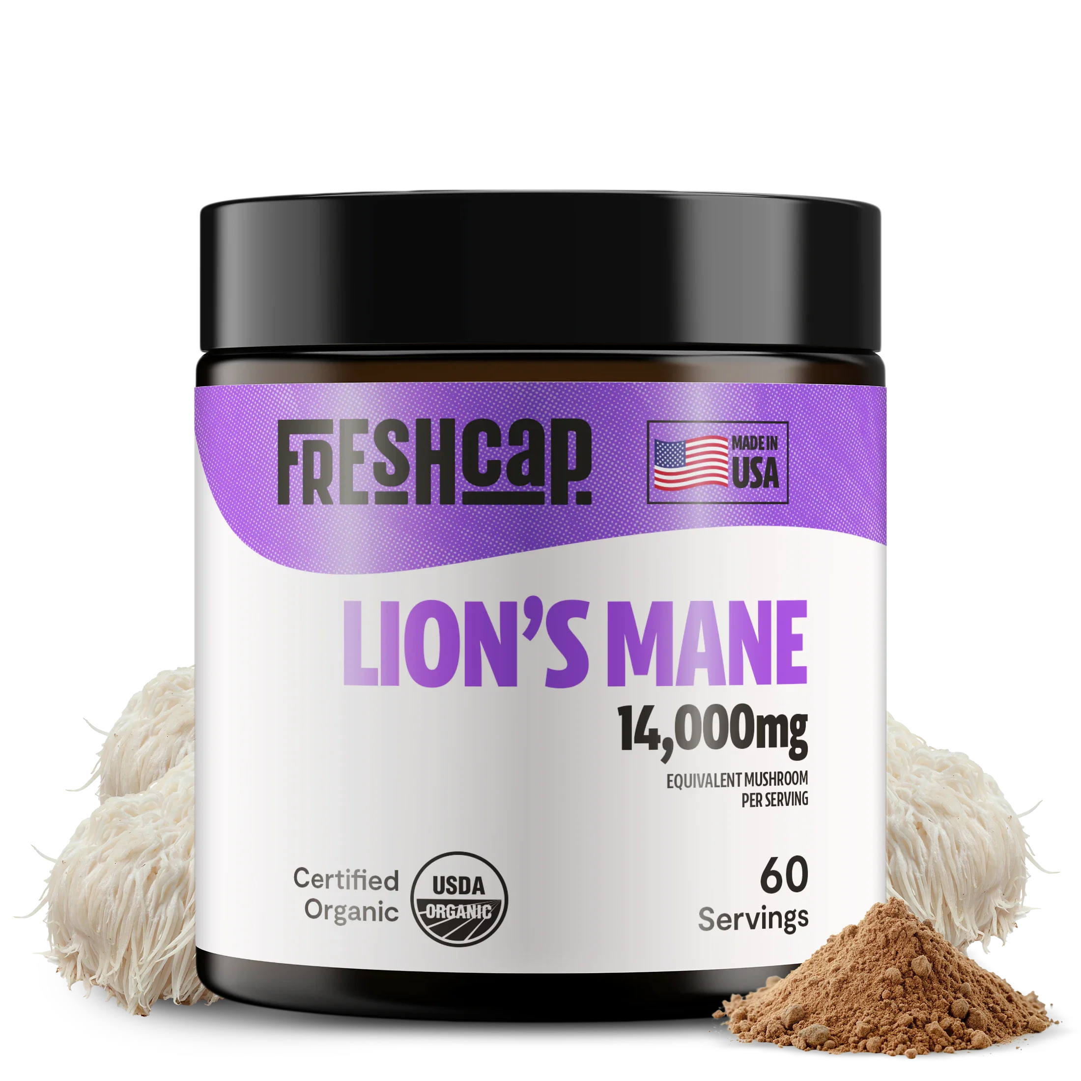 Lion's Mane Mushroom Extract Powder by FreshCap Mushrooms