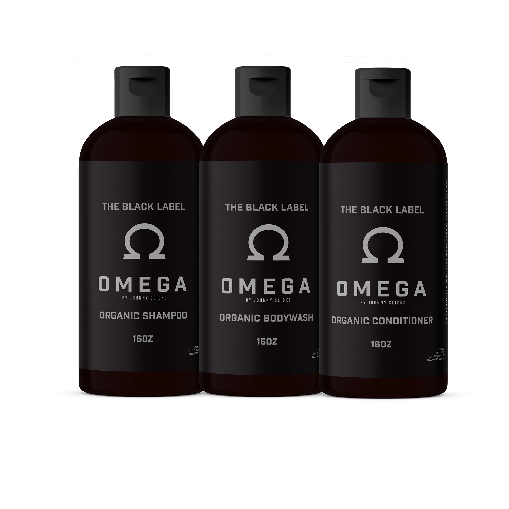 Black Label Shower Set by Johnny Slicks