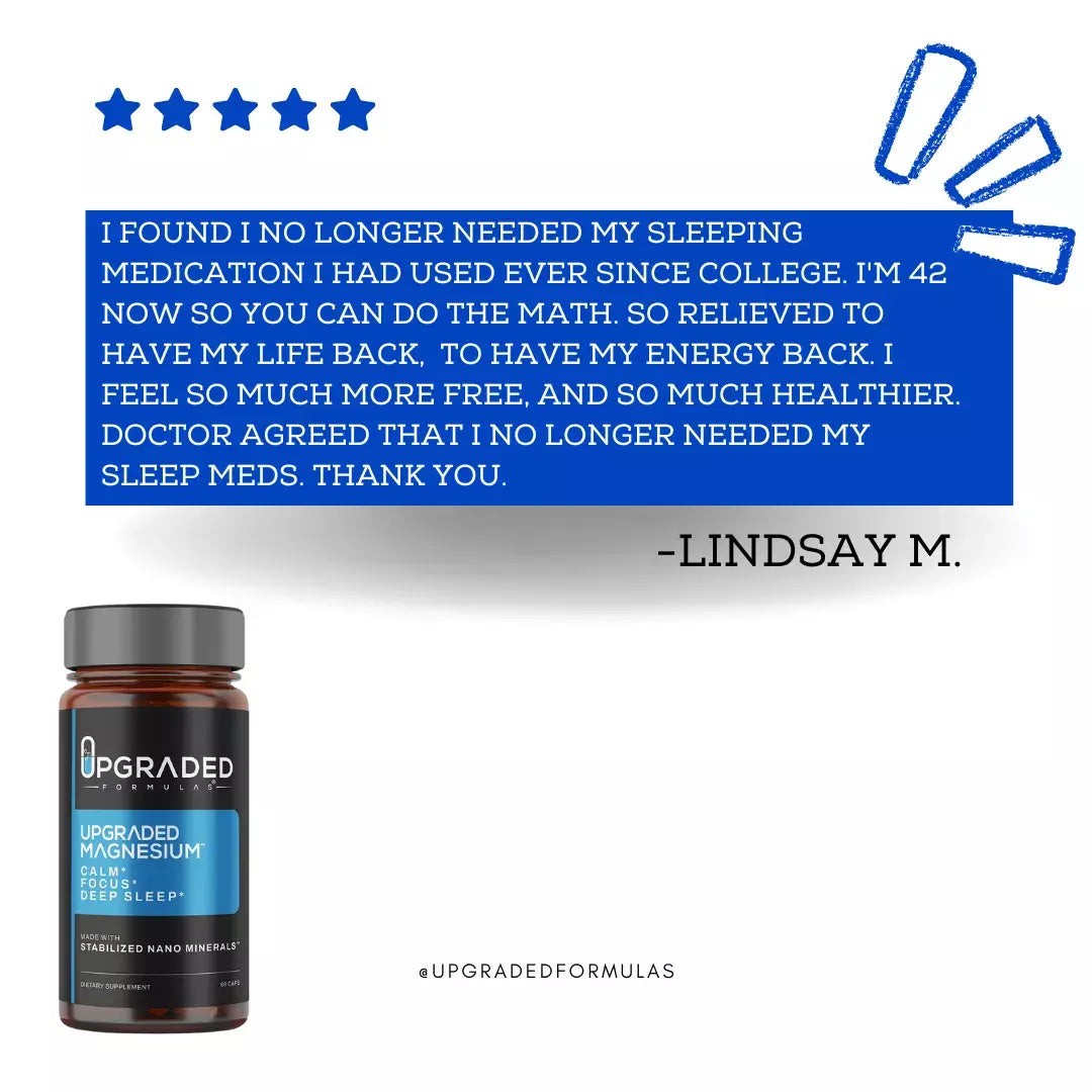 Upgraded Magnesium: Clinically Shown To Greatly Improve BOTH REM and Deep Sleep by Upgraded Formulas®