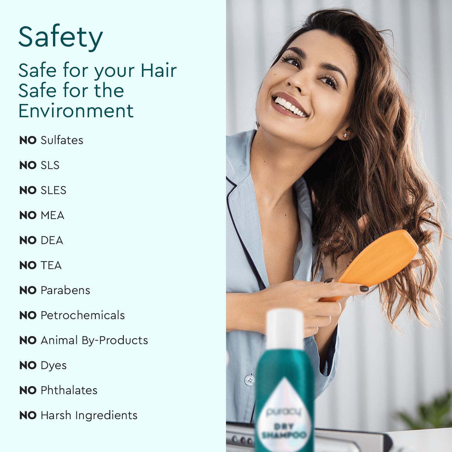 Dry Shampoo (Benzene & Silicone-Free, Color-Safe) by Puracy