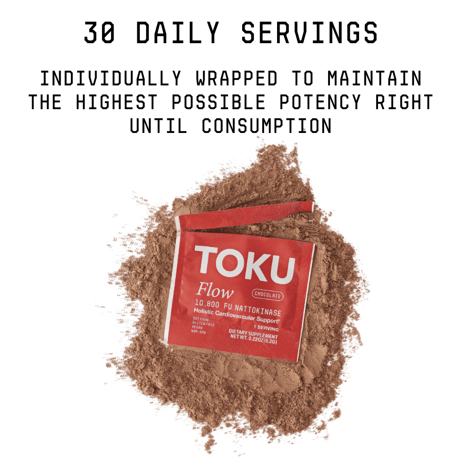 Toku Flow 10,800 FU Nattokinase Supplement | Soy Free Powder by Toku