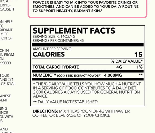 Tone and Glow Coix Seed Extract Powder by Crane Wellness