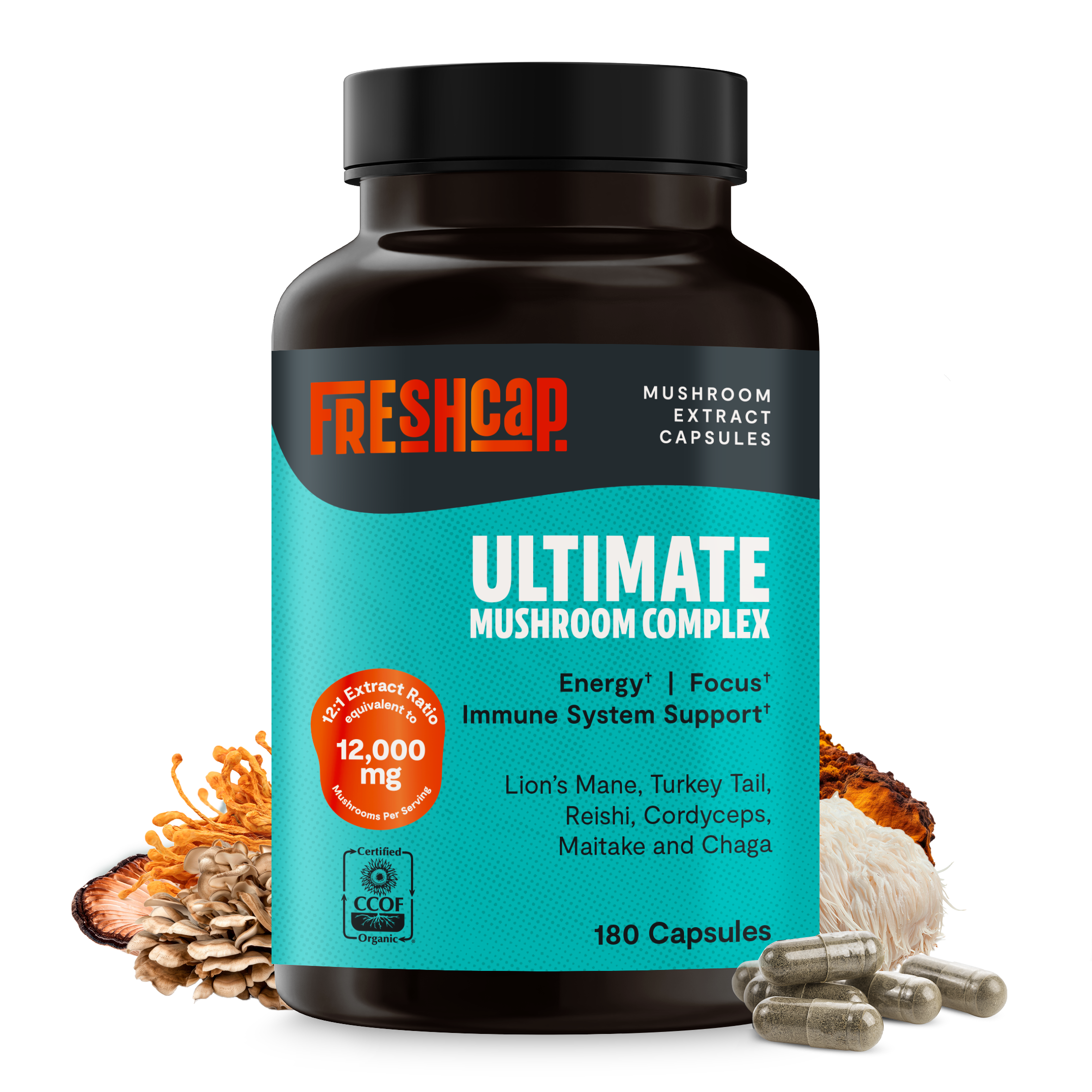 Ultimate Mushroom Complex Capsules by FreshCap Mushrooms